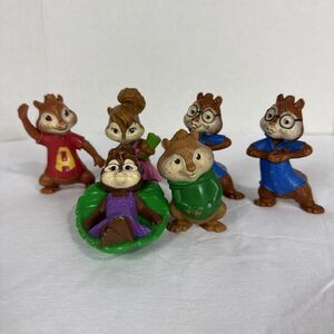 Alvin And The Chipmunks McDonald's Toy Figures Simon Theodore Chipettes Bundle